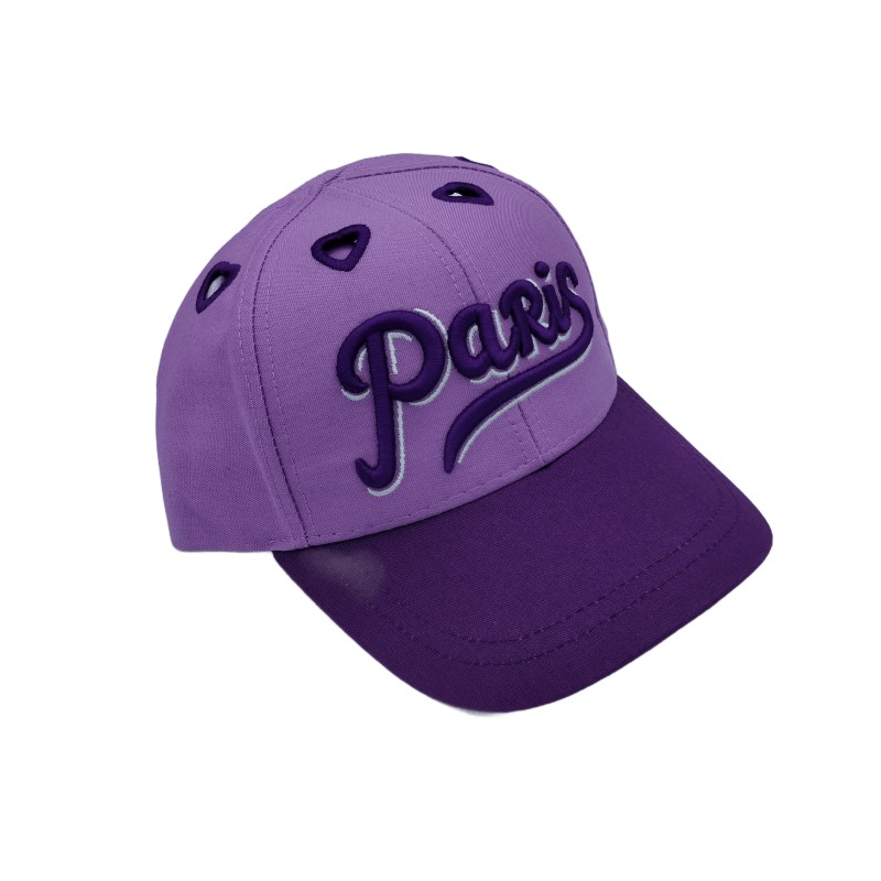 Casquette Paris Cœur Troué - rose - côté