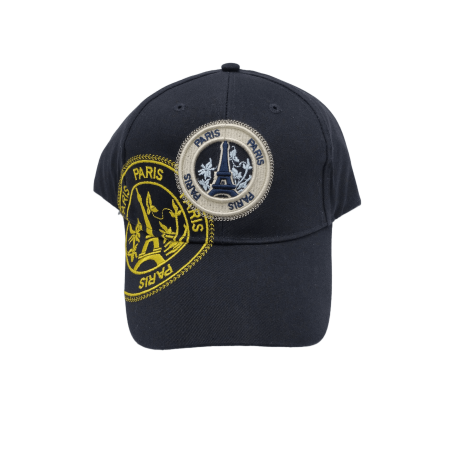 Eiffel Tower Stamp Cap - black/yellow - front