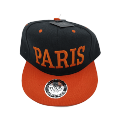 Casquette Paris type US Adulte - orange - face