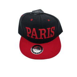 Casquette Paris type US Adulte - rouge - face