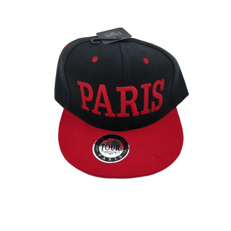 Casquette Paris type US Adulte - rouge - face