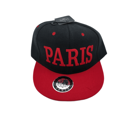 Paris US type cap Adult - red - face