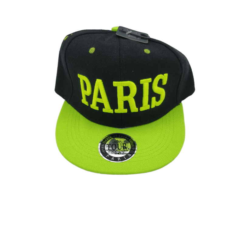 Paris US type cap Adult - yellow - face