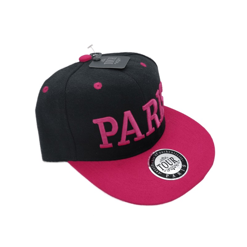 Casquette Paris type US Adulte - rose - côté
