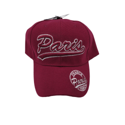 Casquette Adulte Paris Classique - rouge - face