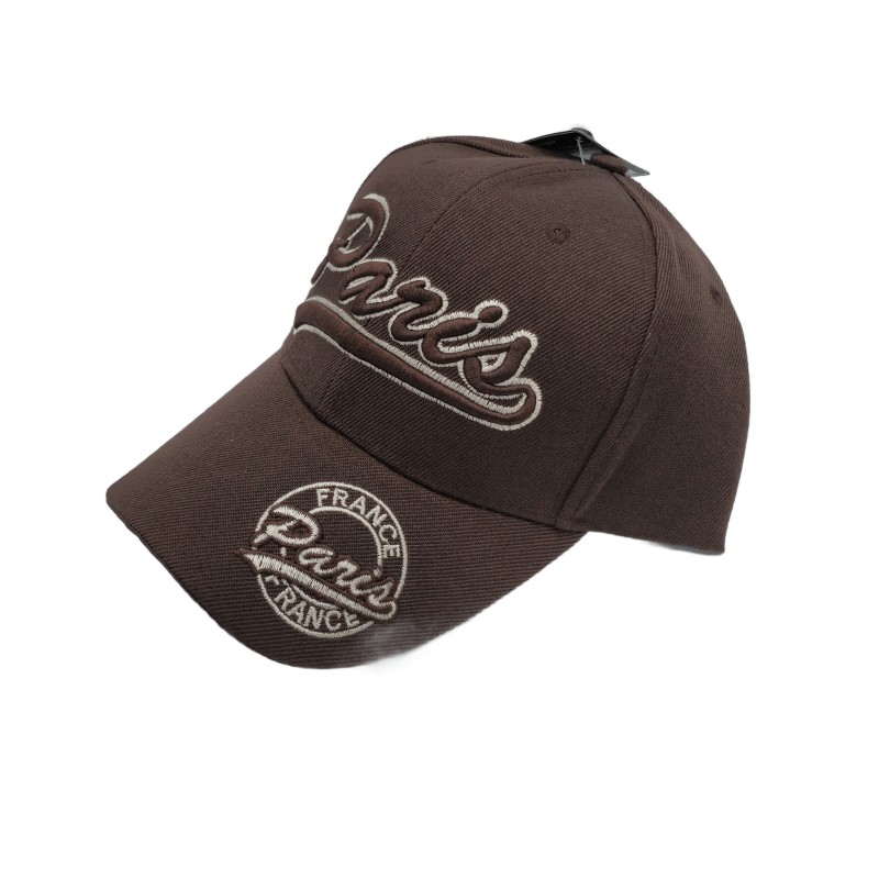 Casquette Adulte Paris Classique - marron - côté