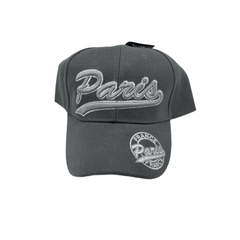 Casquette Adulte Paris Classique - gris - face