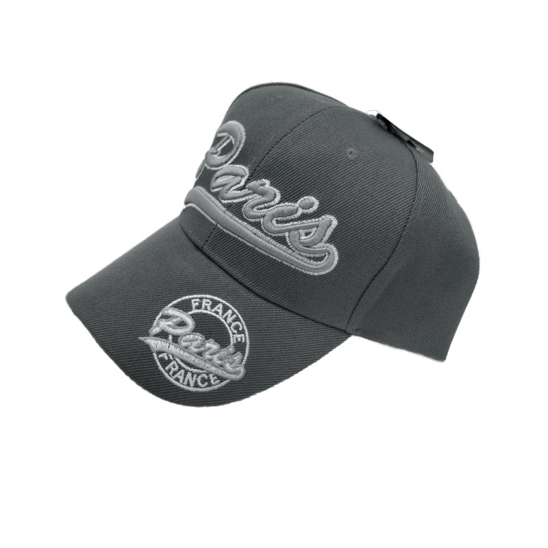 Casquette Adulte Paris Classique - gris - côté