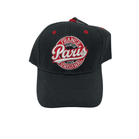 Casquette Adulte Paris Original - noir/rouge - face