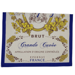 Champagne Brut tea towel