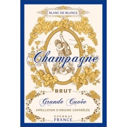 Champagne Brut tea towel