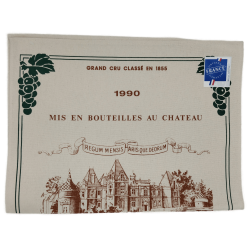 Tea towel Chateau d'Issan - Bordeaux vineyard - up