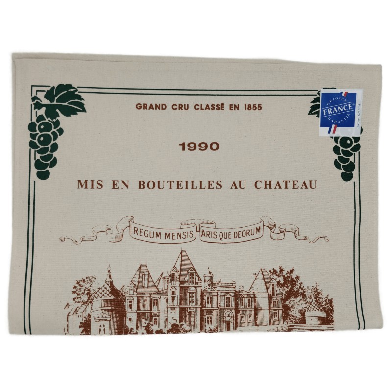Tea towel Chateau d'Issan - Bordeaux vineyard - up