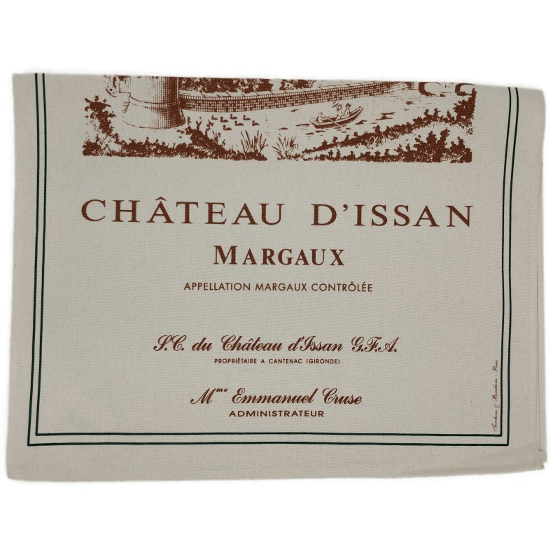 Tea towel Chateau d'Issan - Bordeaux vineyard - down
