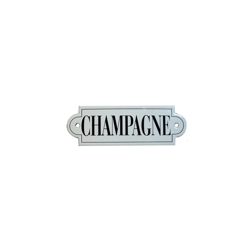 Plaque émaillée "Champagne"
