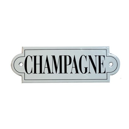 "Champagne" enameled plate