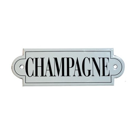 Plaque émaillée "Champagne"
