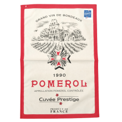 Pomerol Prestige tea towel - Bordeaux vineyard