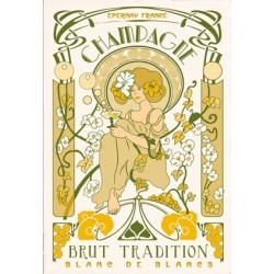 Art deco champagne tea towel