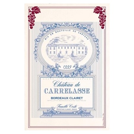 Tea towel Château de Carrelasse - Bordeaux vineyard