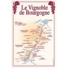 Torchon Plan des Vignobles de Bourgogne