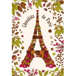 Chocolate Eiffel Tower tea towel