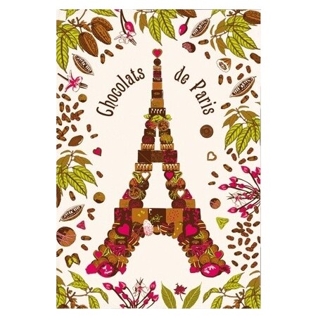 Chocolate Eiffel Tower tea towel