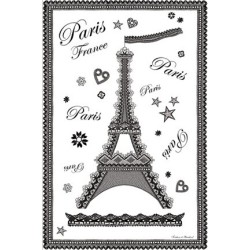 Tea towel Eiffel Tower lace