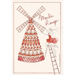 Torchon Moulin Rouge® en Macarons