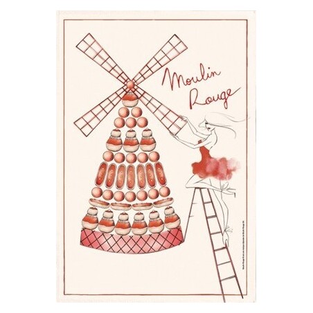 Torchon Moulin Rouge® en Macarons