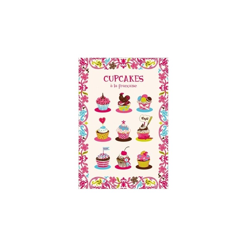 French Cupcakes tea towel