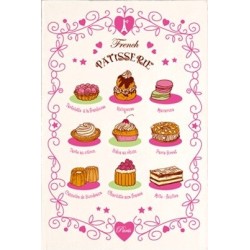 French pastry tea towel