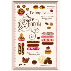 J'aime le Chocolat tea towel