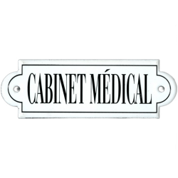 "Cabinet Médical" enameled plaque