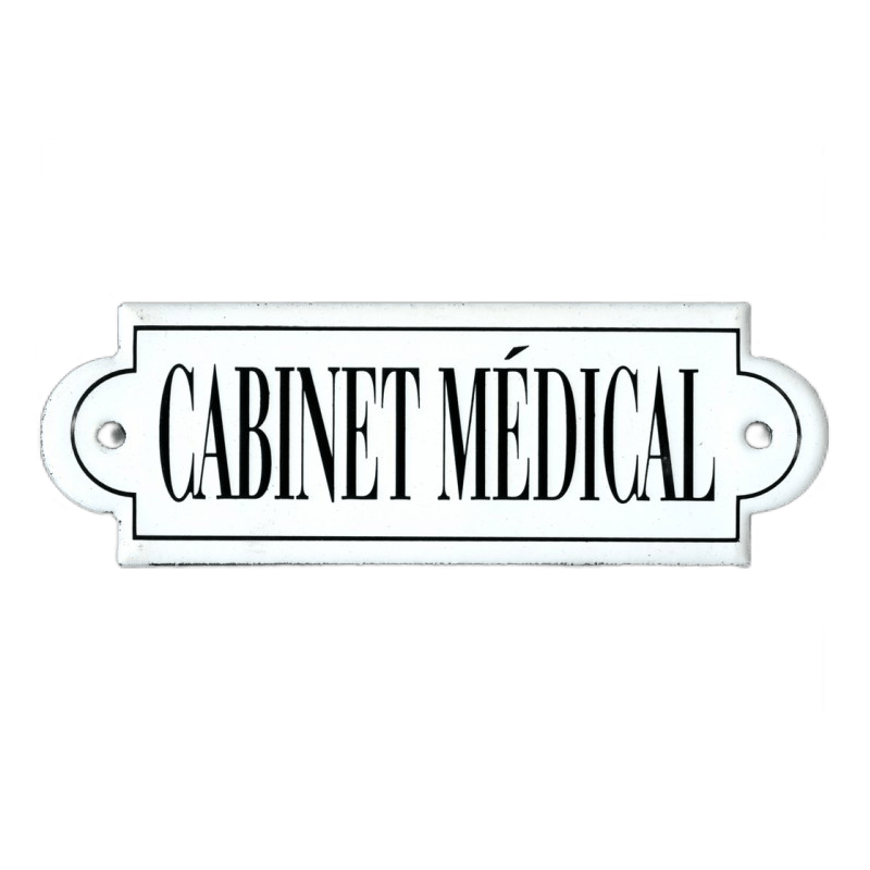 "Cabinet Médical" enameled plaque "Cabinet Médical" enameled plaque