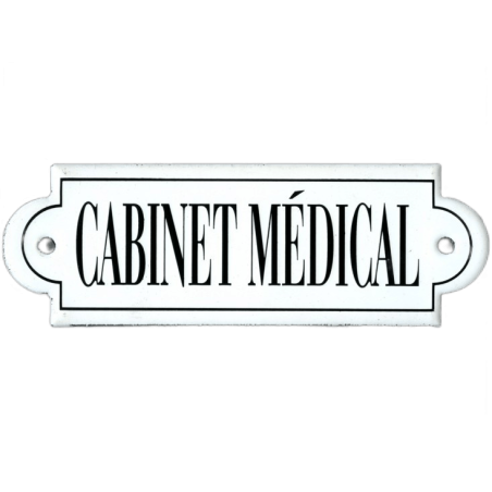 "Cabinet Médical" enameled plaque