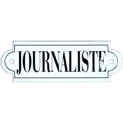 "Journalist" enameled plaque