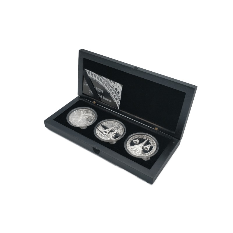 Eiffel Tower Silver Box Set