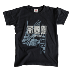 T-shirt 3 Monuments - noir