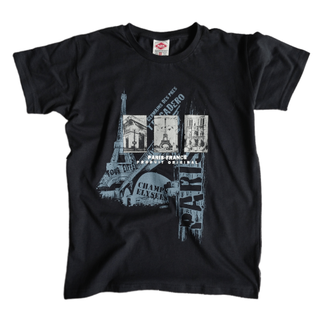 T-shirt 3 Monuments - noir