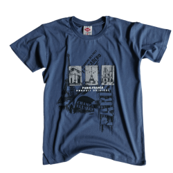 T-shirt 3 Monuments - Gris bleu