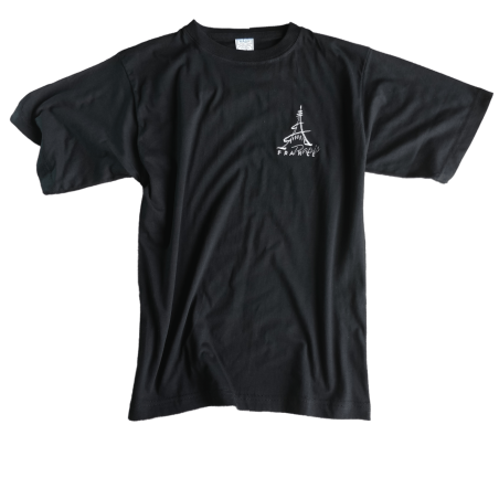Eiffel Tower heart-side T-shirt - black
