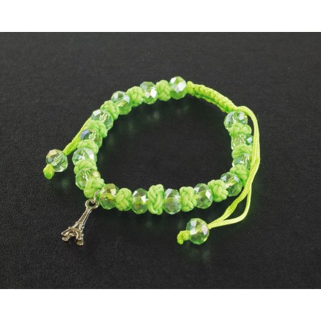 Paris bracelet with bows and pearls - green