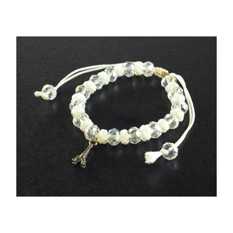 Paris bracelet with bows and pearls - white Paris bracelet with bows and pearls - white