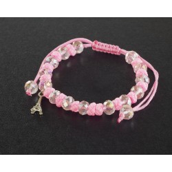 Paris bracelet with bows and pearls - pink