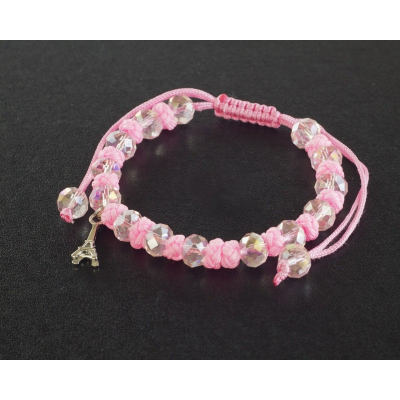 Paris bracelet with bows and pearls - pink Paris bracelet with bows and pearls - pink