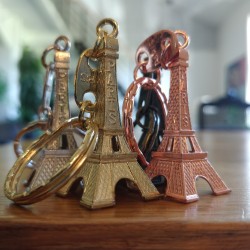  City-Souvenirs Gold Eiffel Tower Key Chain Favors : Home &  Kitchen