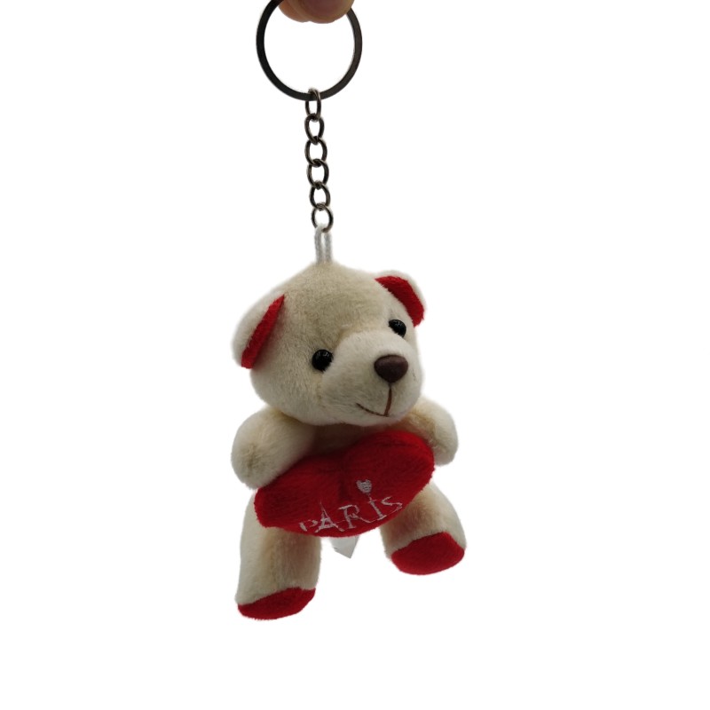 Porte-clés Peluche Ourson Paris - beige