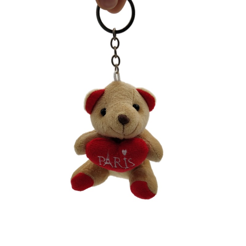 Porte-clés Peluche Ourson Paris - marron