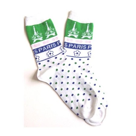 Paris polka dot sock